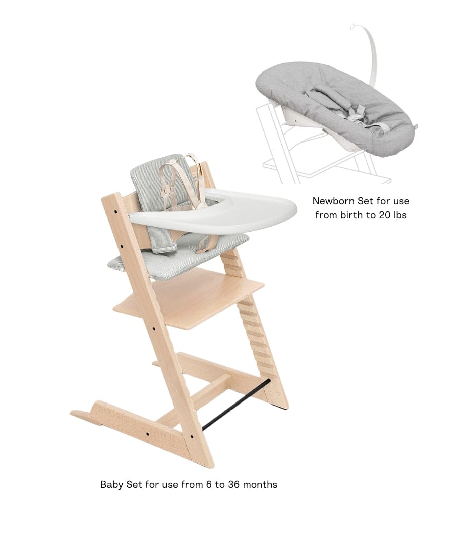 Stokke Tripp Trapp High Chair Complete with Newborn Set Bundle