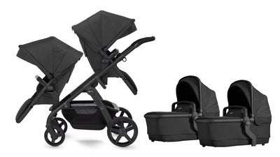 Silver Cross Wave Twin Stroller- Sustainable Collection - Onyx
