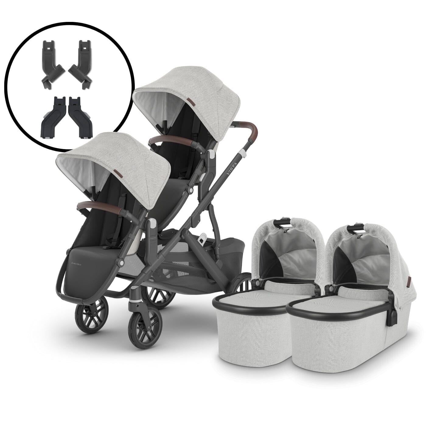 Double Stroller Does Uppababy Bassinet Fold UPPAbaby Vista V2 Twin