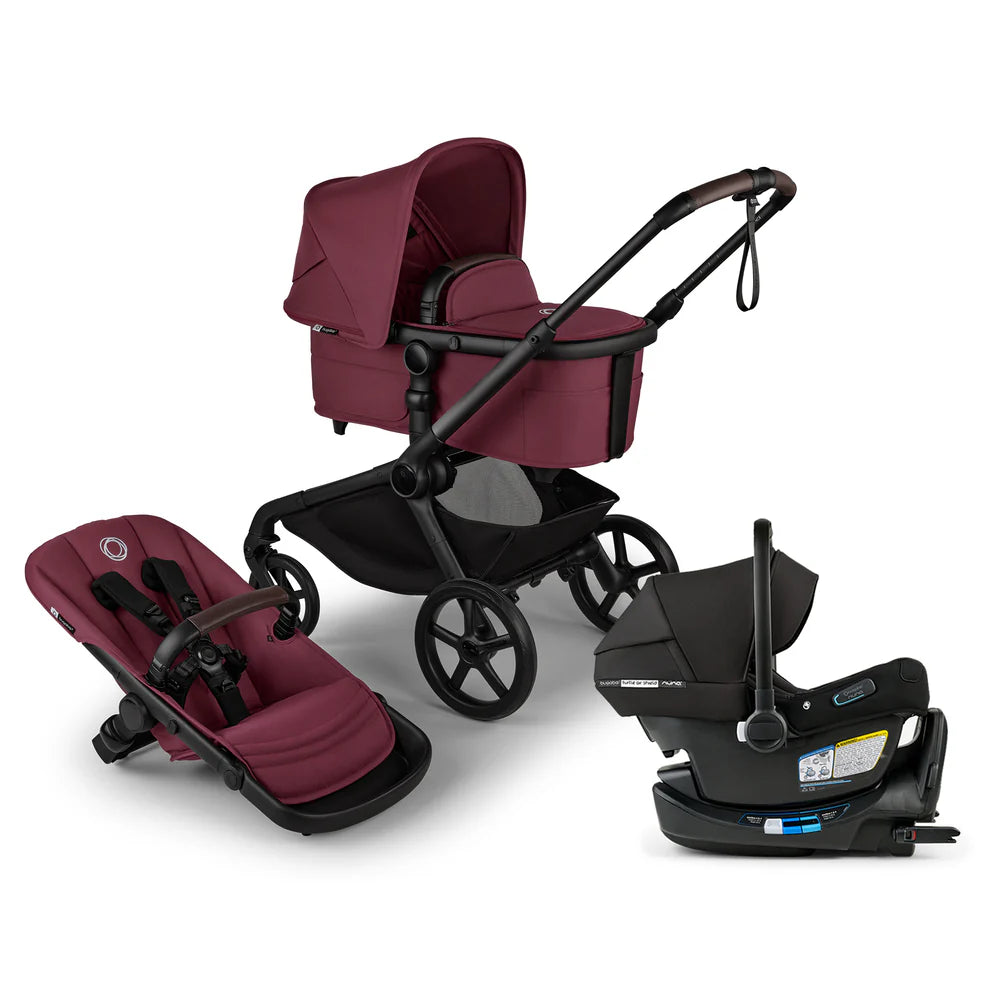 Bugaboo Kangaroo Complete Stroller + Turtle Air Shield By Nuna Car Seat Travel System