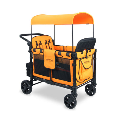 WonderFold W4 Elite Quad Stroller Wagon - Sunset Orange