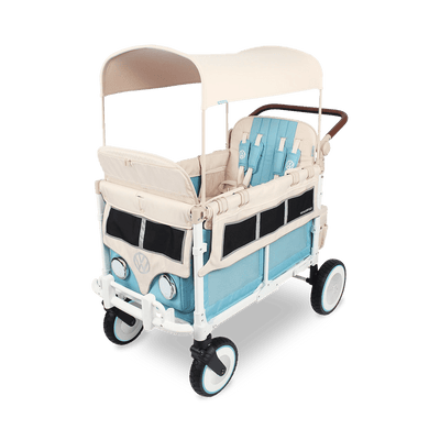 WonderFold VW4 Luxe Quad Stroller Wagon - Volkswagen Special Edition - Teal