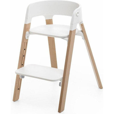 Stokke Steps Chair - Natural Legs with White Seat