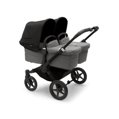 Bugaboo Donkey5 Twin Complete Stroller - Black / Grey Melange / Midnight Black