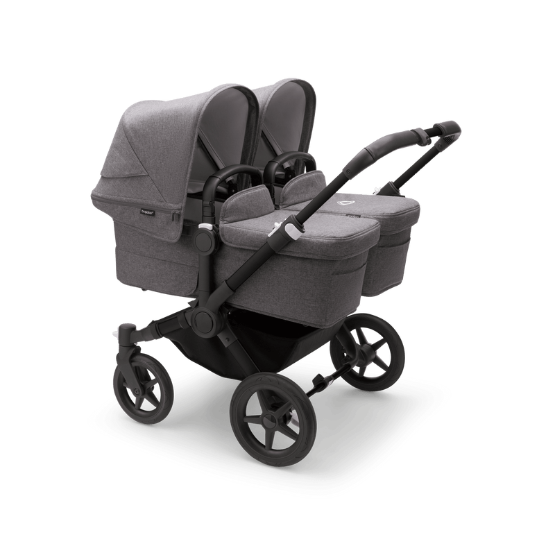 Bugaboo Donkey5 Twin Complete Stroller - Black / Grey Melange