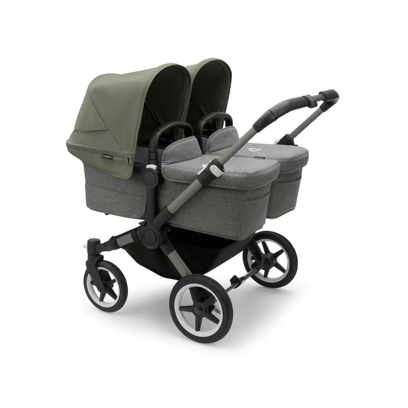 Bugaboo Donkey5 Twin Complete Stroller - Graphite / Grey Melange / Forest Green