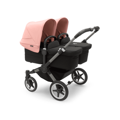 Bugaboo Donkey5 Twin Complete Stroller - Graphite / Midnight Black / Morning Pink