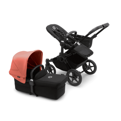 Bugaboo Donkey5 Mono Complete Stroller - Black / Midnight Black / Sunrise Red