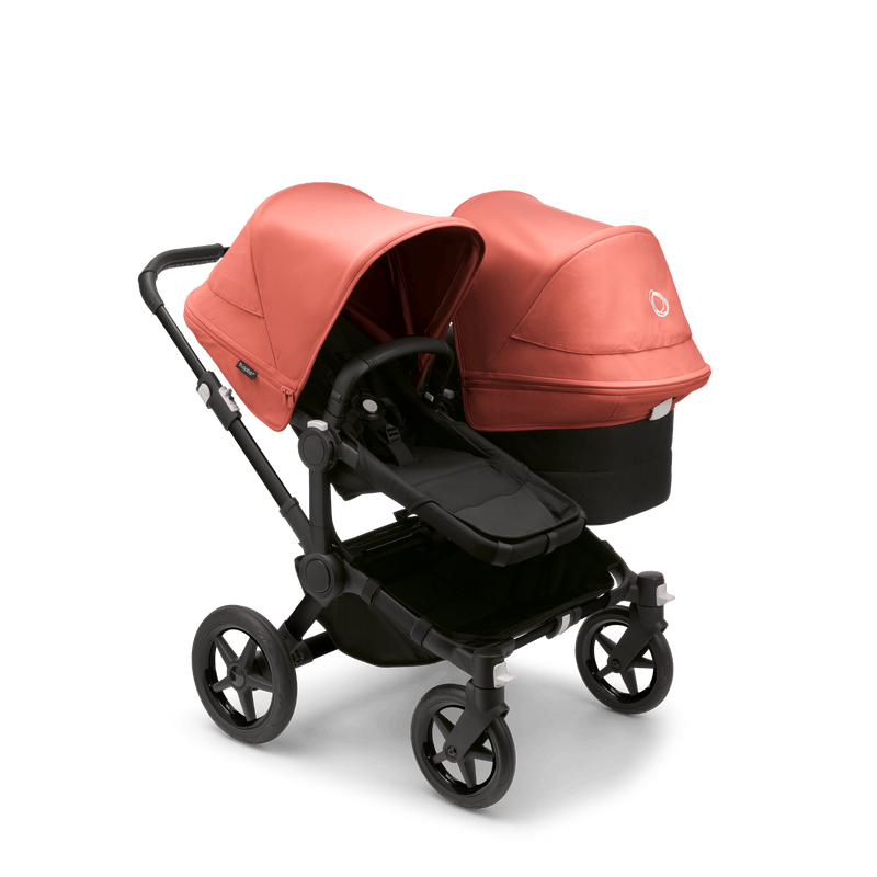 Bugaboo Donkey5 Duo Complete Stroller - Black / Midnight Black / Sunrise Red