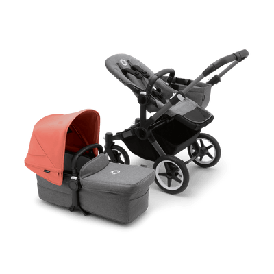 Bugaboo Donkey5 Mono Complete Stroller - Graphite / Grey Melange / Sunrise Red
