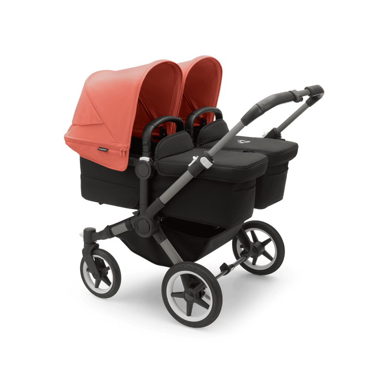 Bugaboo Donkey5 Twin Complete Stroller - Graphite / Midnight Black / Sunrise Red