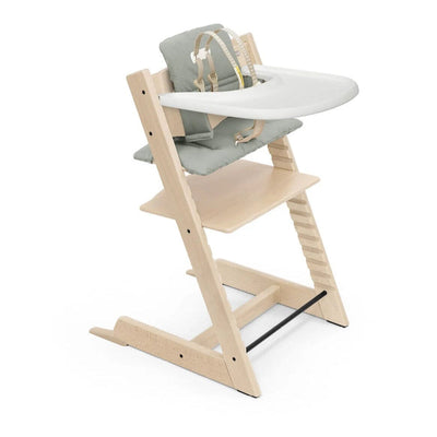 Stokke Tripp Trapp High Chair - Complete Bundle - Natural with Glacier Green Cushion