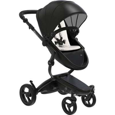 Mima Xari 4G Complete Stroller with Car Seat Adapters - Black Chassis / Black Seat / Sandy Beige Fabric