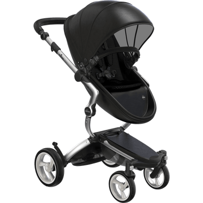 Mima Xari 4G Complete Stroller with Car Seat Adapters - Aluminum Chassis / Black Seat / Black Fabric