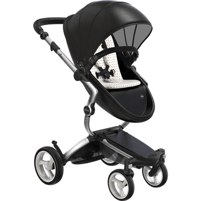 Mima Xari 4G Complete Stroller with Car Seat Adapters - Aluminum Chassis / Black Seat / Sandy Beige Fabric