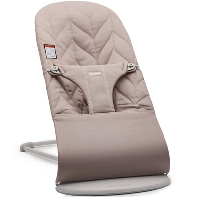 BabyBjörn Bouncer Bliss - Sand Grey Petal Quilted Cotton