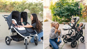 Bumbleride Indie Twin and UPPAbaby Vista V2 Double stroller