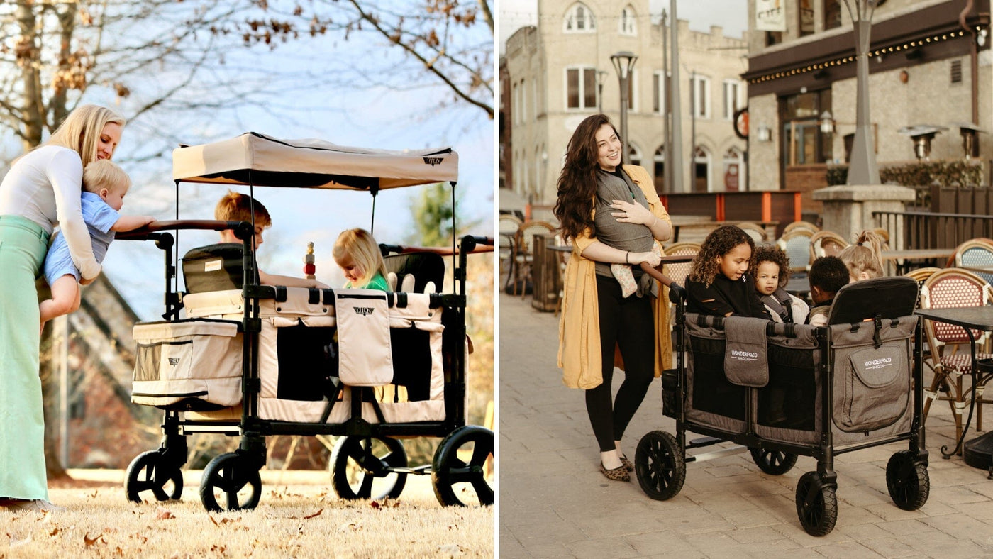 Keenz XC+ Vs. WonderFold W4 LUXE Stroller Wagon Comparison