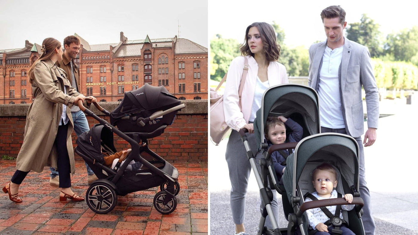 Nuna Demi Next with Pipa Rx and Sibling Seat vs. Silver Cross Wave Double Stroller