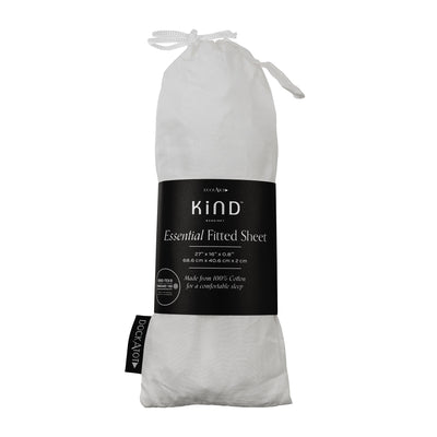 Kind Essential Bassinet - Fitted Sheet - White