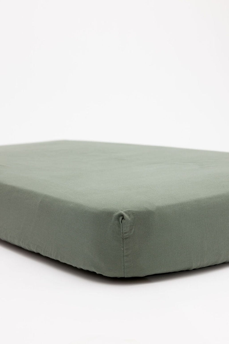 WildBird Linen Crib Sheet - Acadian