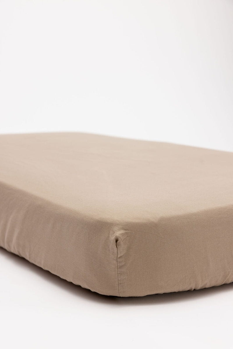 WildBird Linen Crib Sheet - Desert Lark