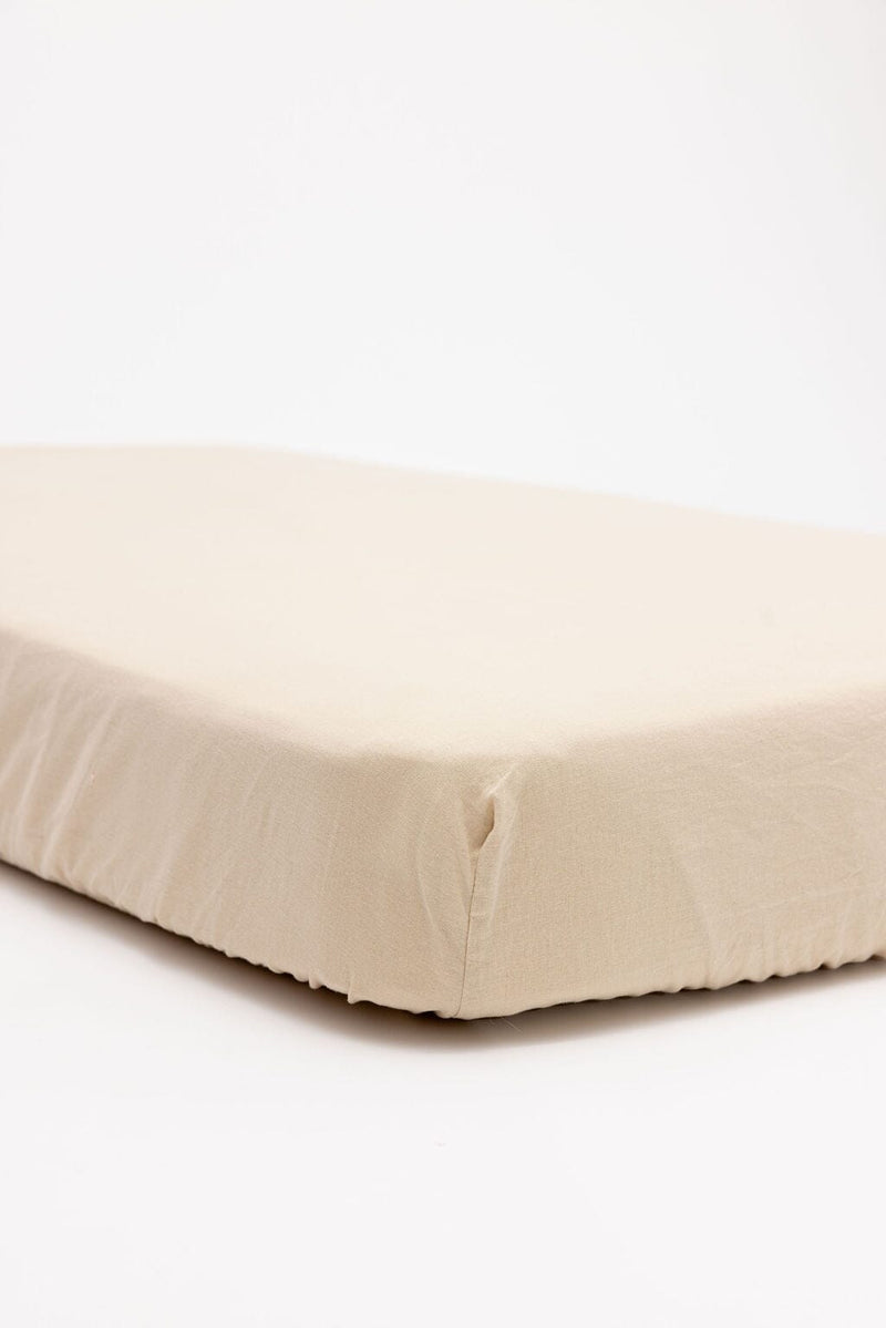 WildBird Linen Crib Sheet - Sparrow