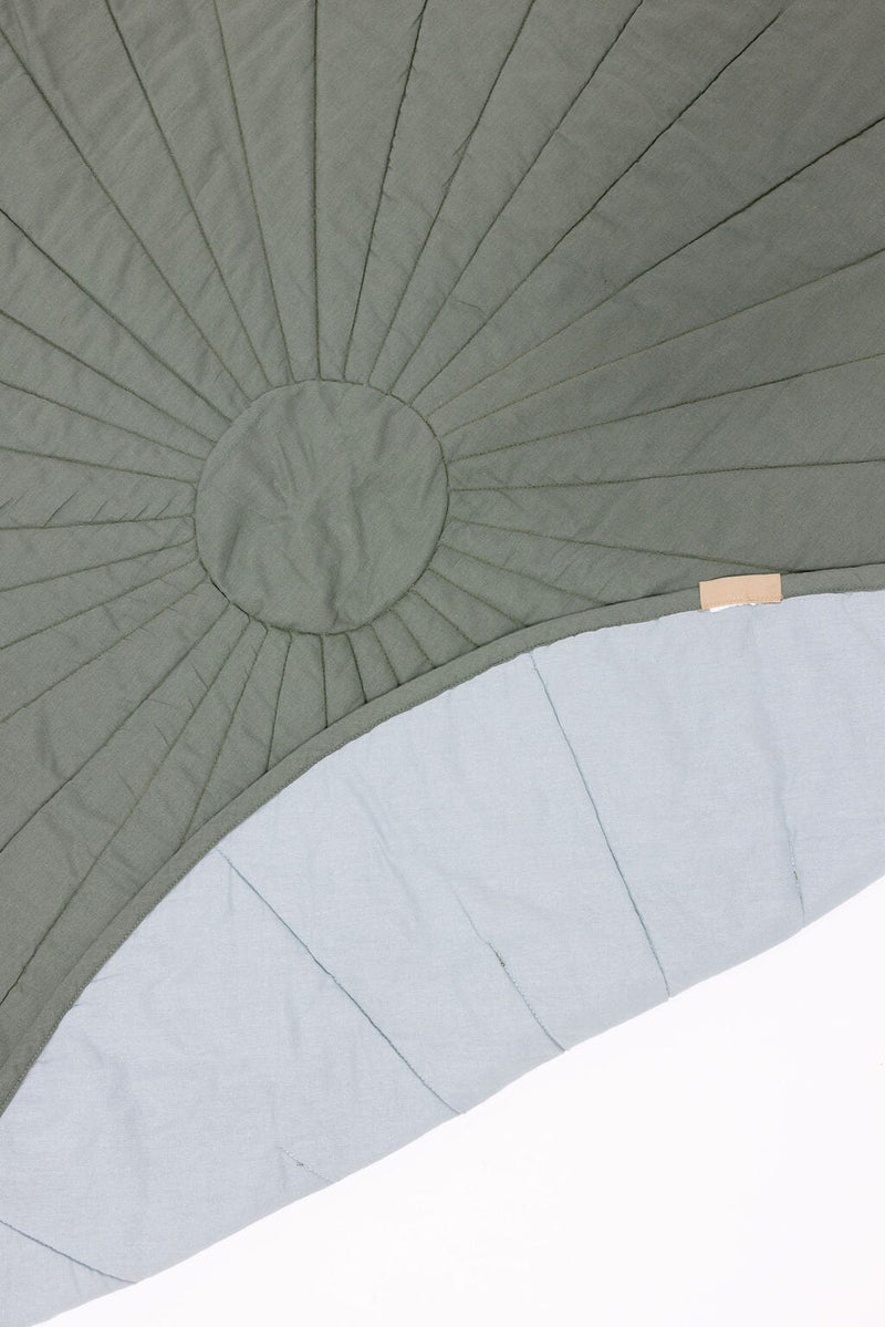 WildBird Linen Quilted Playmat - Acadian/Dove Blue Gray