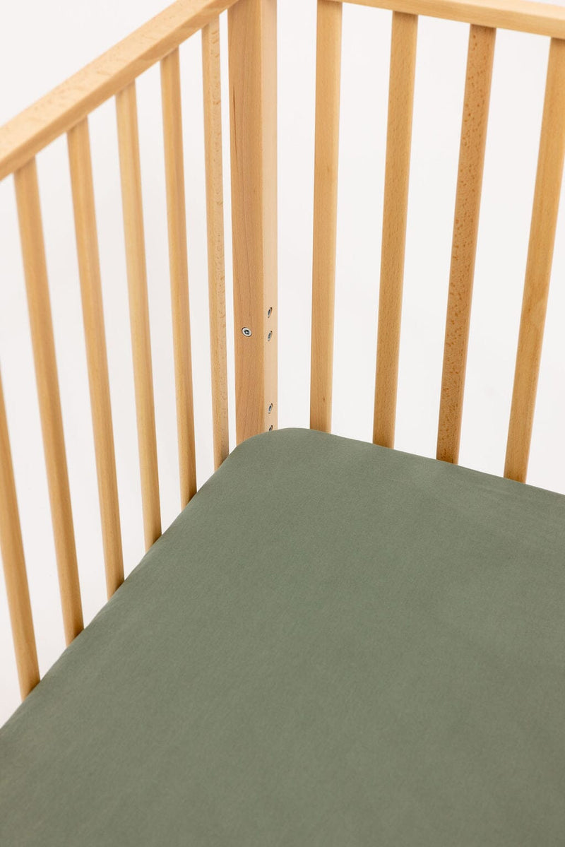 WildBird Linen Crib Sheet - Acadian