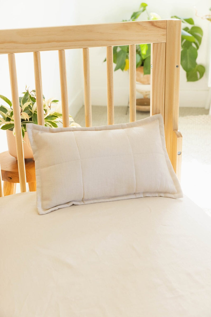 WildBird Desert Lark - Linen Quilted Sham & Pillow - Desert Lark