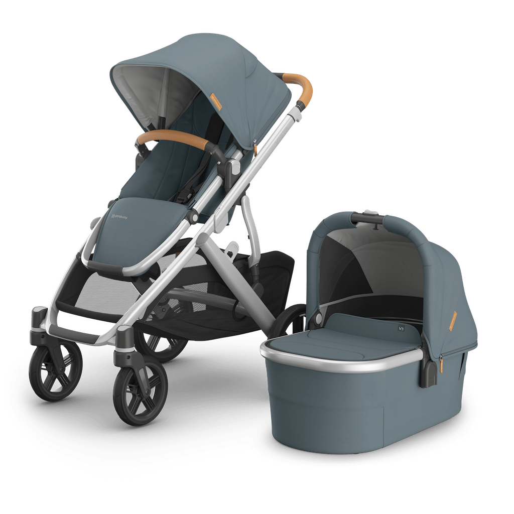 Uppababy Vista Green And Leather UPPAbaby Vista V3 Stroller And