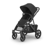 Black UPPAbaby Vista V3 Stroller - 3/4 Angle View | Strolleria