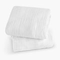White Organic Cotton UPPAbaby Remi Bassinet Covers Set - Angled View | Strolleria