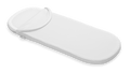 White UPPAbaby Bassinet Mattress Cover - Angle View | Strolleria