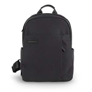 Black Canvas UPPAbaby Changing Backpack Diaper Bag - Front View | Strolleria