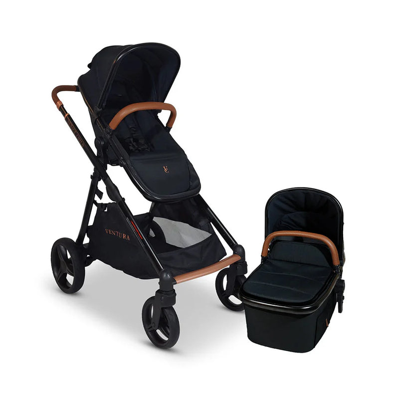 Venice Child Ventura Single to Double Sit-And-Stand Tandem Stroller with Bassinet