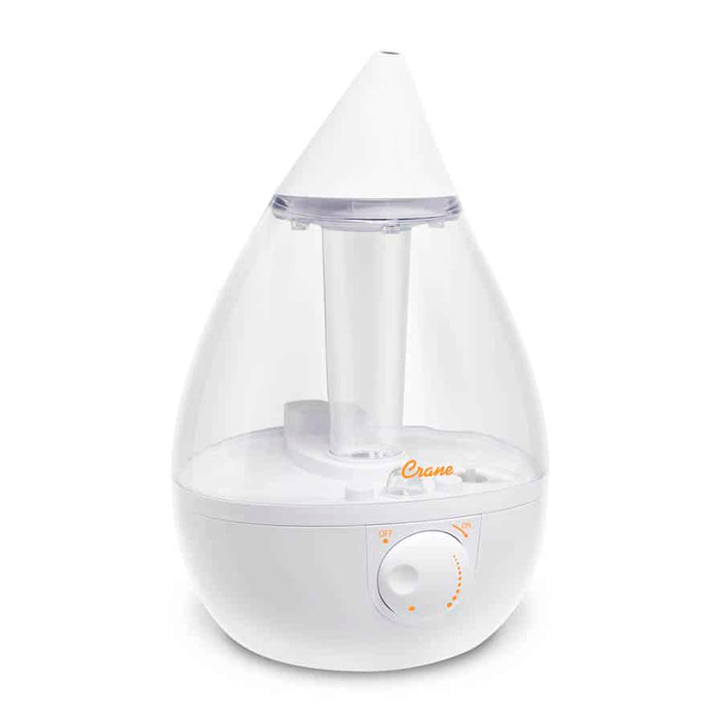 Crane Baby Drop Cool-Mist Humidifier Clear/White