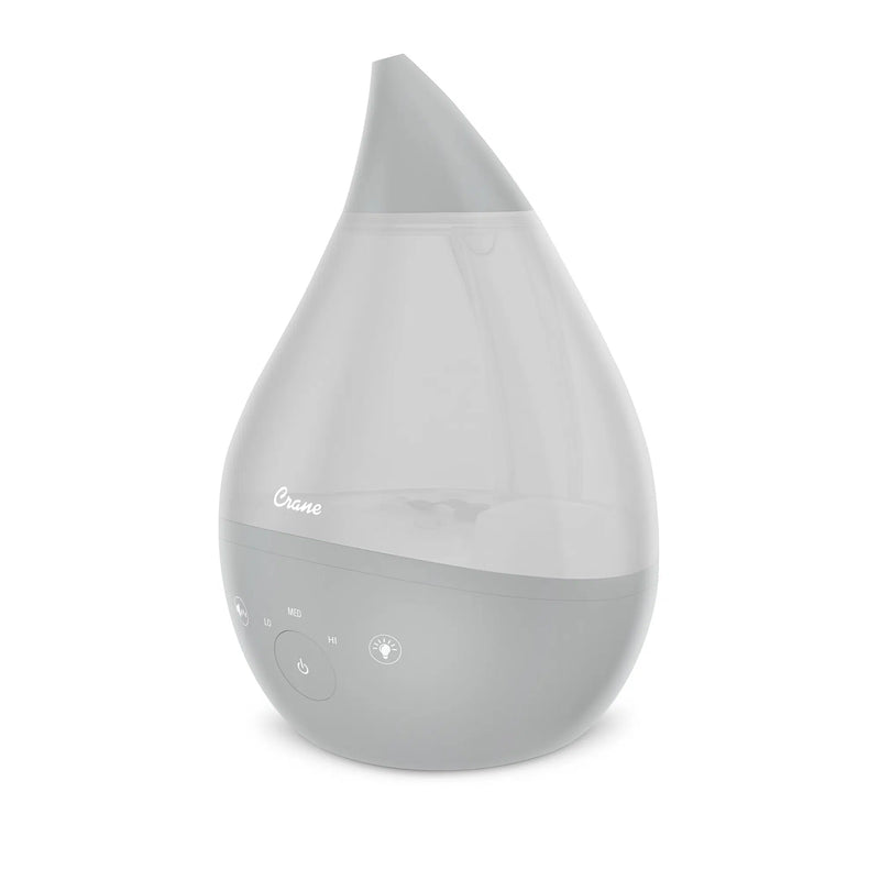 Crane Baby 4-in-1 Top Fill Humidifier with Sound Machine & Night Light Grey