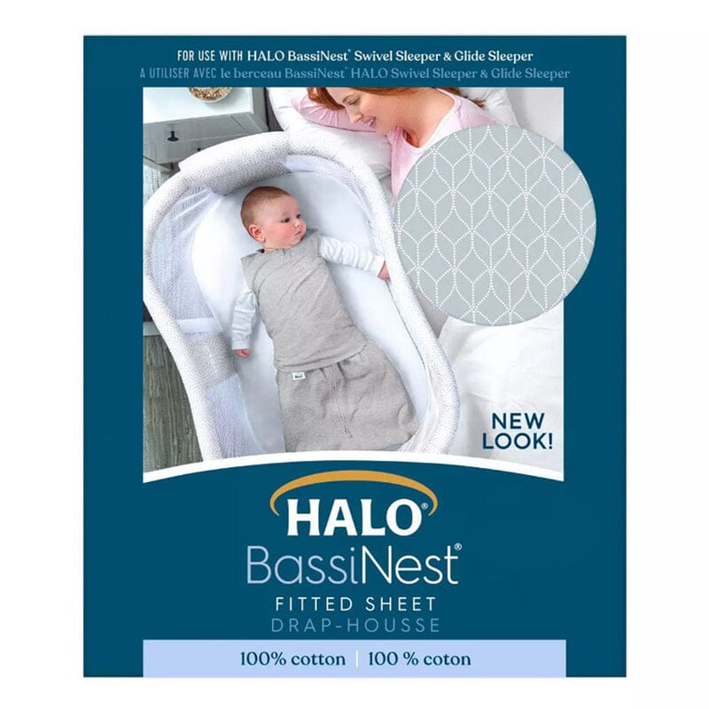 Halo Bassinest Sheet, 100% Cotton, Morning Mist- Strolleria