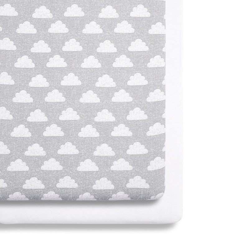 Snuz Twin Pack Bassinet Sheets - Cloud