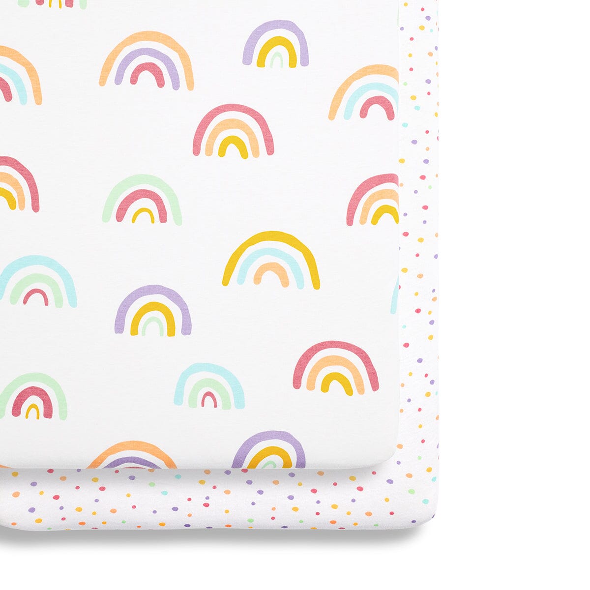 Snuz Twin Pack Bassinet Sheets - Multi Rainbow- Strolleria