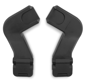 Black UPPAbaby Minu V3 Car Seat Adapters - Pair Top View, Compatible with Nuna & Maxi-Cosi | Strolleria