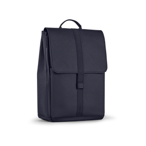 Deep Indigo Bugaboo Changing Backpack - 3/4 Angle View Showing Flap Closure & Structured Base | Strolleria