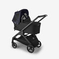 Bugaboo Dragonfly Stroller with Dark Charcoal Breezy Sun Canopy - Carrycot Mode | Strolleria