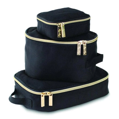 Itzy Ritzy Pack Like A Boss™ Packing Cubes Black & Gold