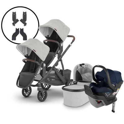 2024 UPPAbaby Vista V2 Double Stroller and Mesa Max Travel System - Anthony / Noa