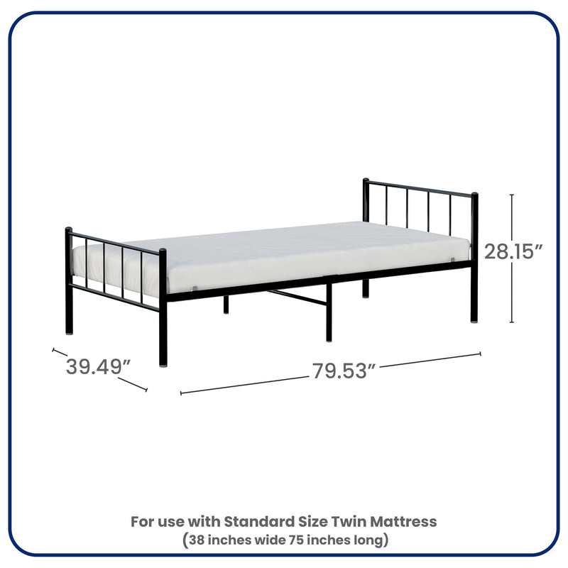 BK Furniture Austin Metal Twin Bed