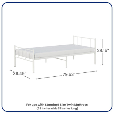 BK Furniture Austin Metal Twin Bed