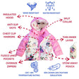 Onekid Car Seat Coat | The Road Coat Down - Floral Print - Bambi Baby