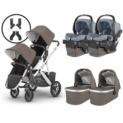 2024 UPPAbaby Vista V2 Twin Stroller and Mesa V2 Travel System - Theo / Gregory